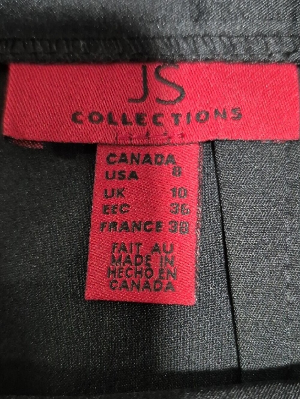JS Collections Black Satin Skirt - Picture 2 of 4